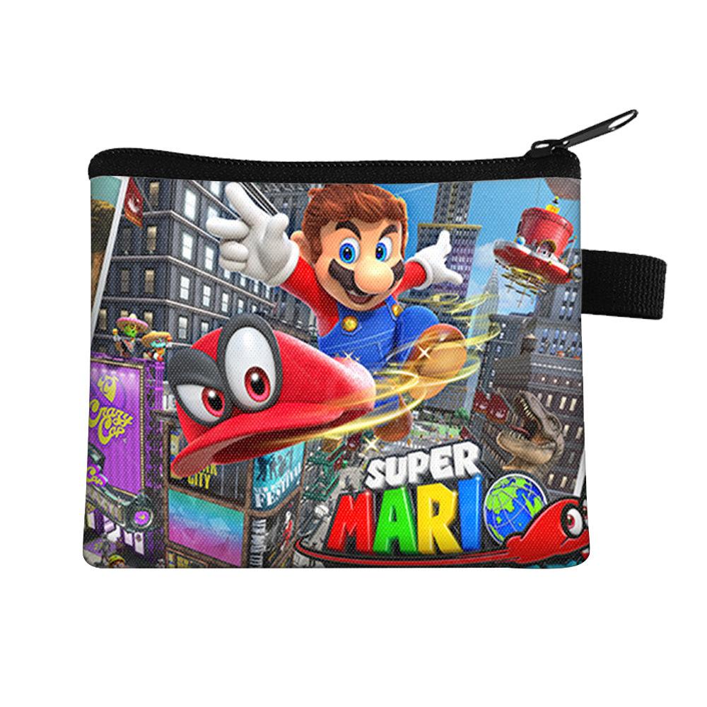 New Super Mario Children'S Change Bag Portable Card Bag Coin Key Storage Bag Cute Storage Bag