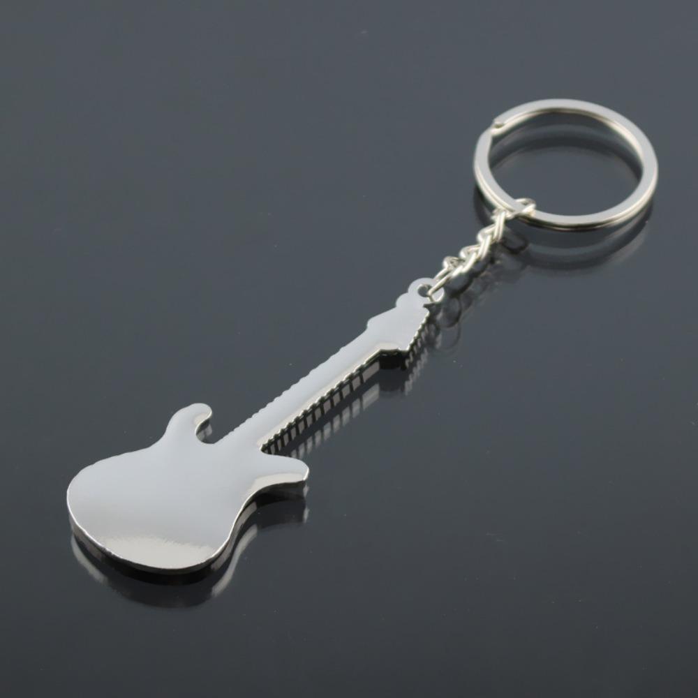 Musical Elements Bag Pendant Bass Car Key Ring Trendy Guitar Keychain Business Gifts