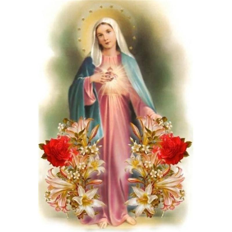 5D DIY Алмазная картина Благочестивая молитва Алмазная вышивка Набор для вышивки крестом Полный горный хрусталь Мозаика Домашний декор