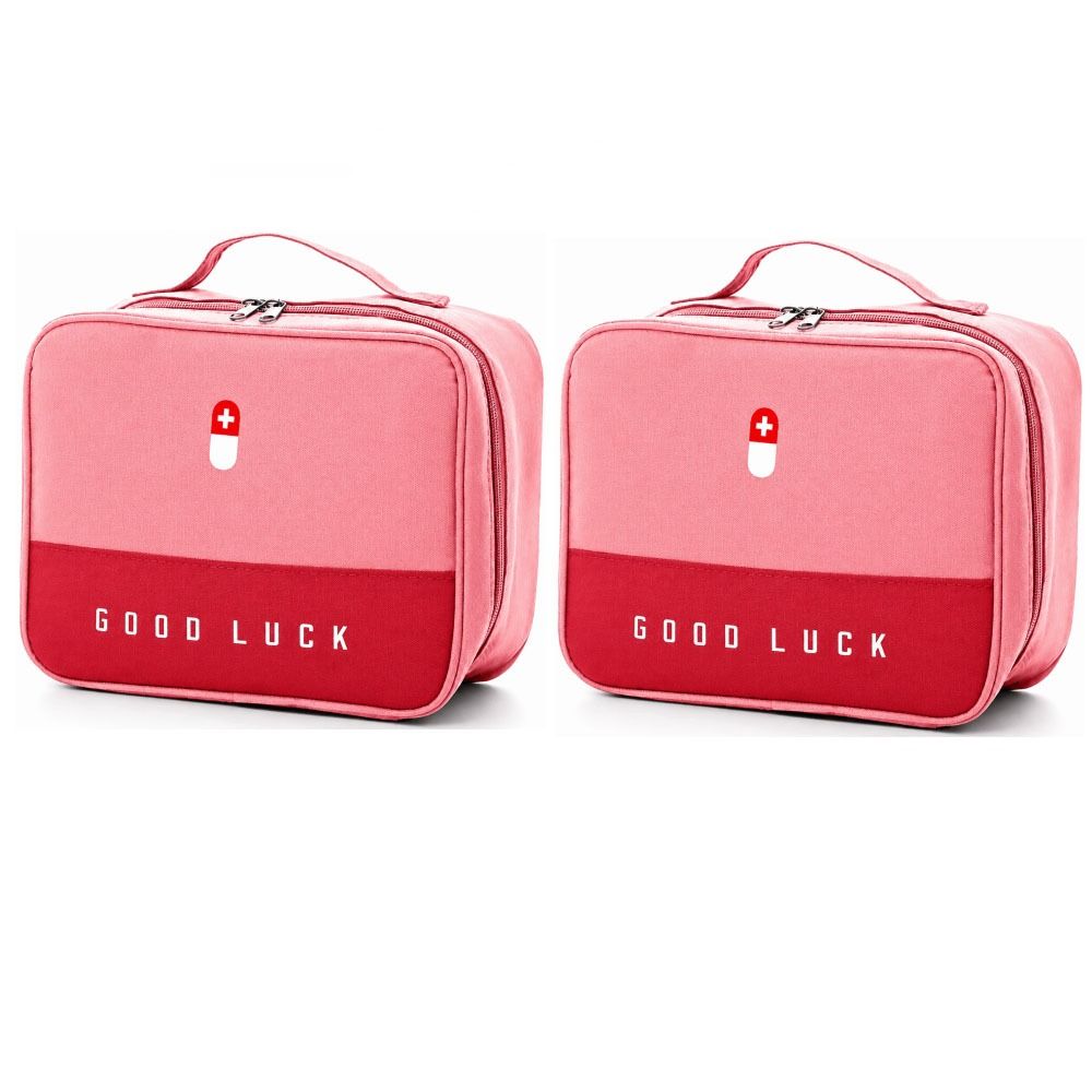 2 Pcs Portable Medicine Storage Bag Oxford Cloth Medical Supplies Organizer Bag Traveling