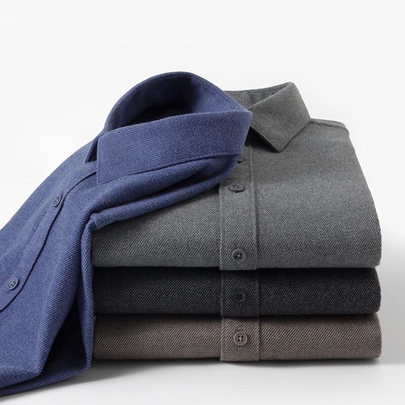Мужская рубашка Lords с длинным рукавом, washable (стираемая), из смесовой шерсти, в стиле business casual