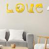 4 шт. наклейки с надписями «Любовь кота», самоклеящиеся наклейки на стену с изображением кота, акриловые наклейки на зеркало, настенные художественные наклейки для гостиной, спальни, детской комнаты