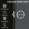 Hidden Door Handle Lock 304 Stainless Steel Round Recessed Door Lock Keyless Recessed Door Pull Latch for Bathroom Bedroom