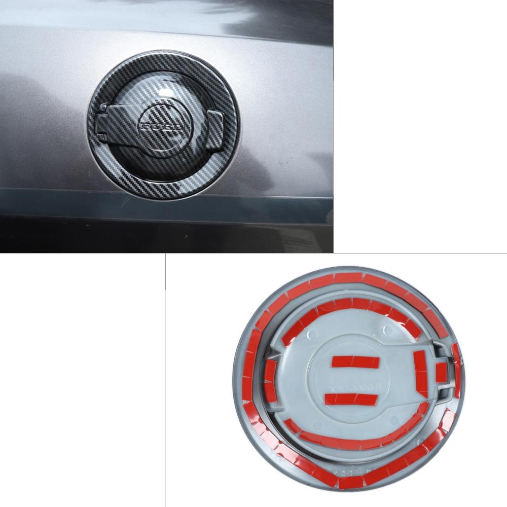 Carbon Fiber Look Fuel Tank Cover Trim Accessories Gas Door For Dodge Challenger