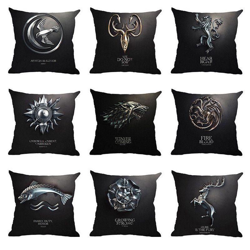 Luxurious Game Of Thrones Fire And Blood Throw Pillow Case For Elegant Home Decor