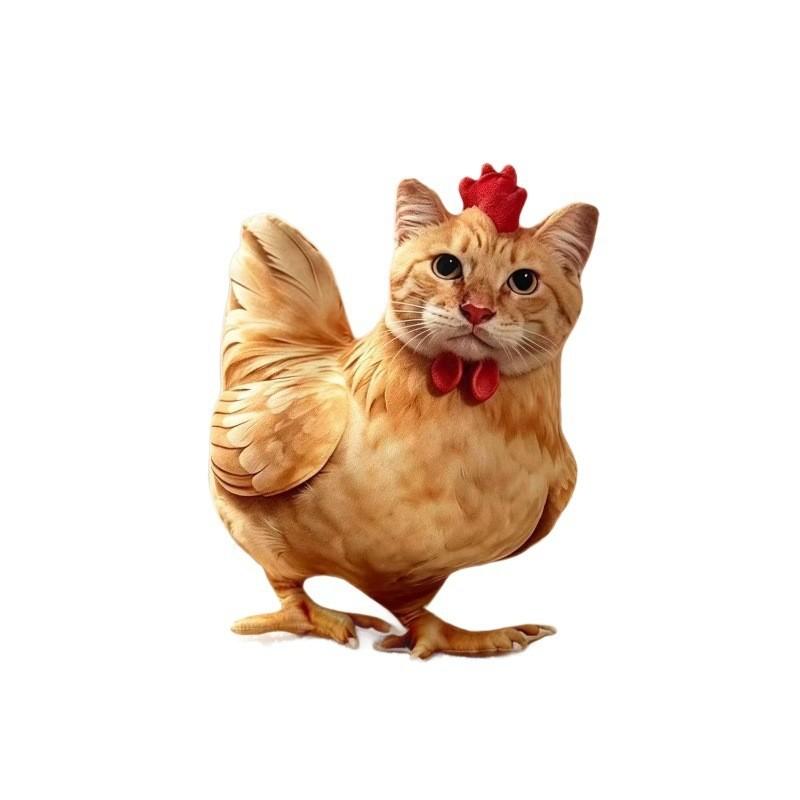 Плюшевая игрушка Голова Кошки Собаки Курицы 3D Кукла Милая Набитая Животная Курица Для Детей и Девочек