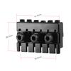 6 String Headless Electric Guitar String Locking Nut Set with 2 Wrench 2 Screw Black