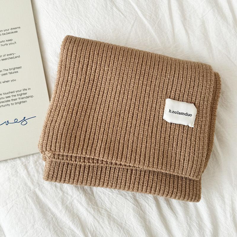 New Red Retro Plaid Christmas Scarf Women's Winter Atmosphere Green Thickened Warm Couple Scarf