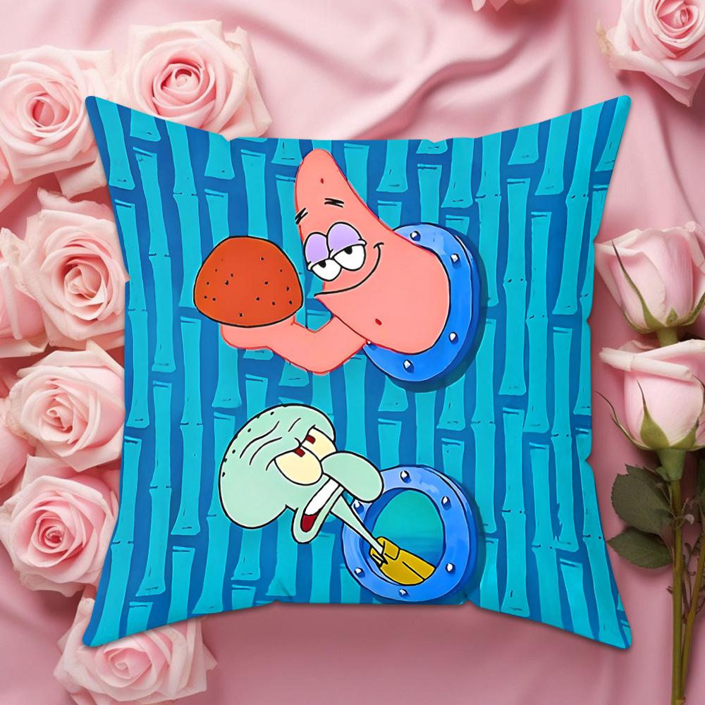 Ssponges Bbobs Cushion Covers for Living Room Cushions Cover Interior Decoration Personalized Gifts Pillow Cases Decorative