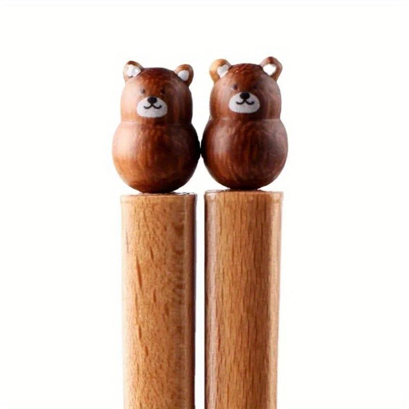 1 шт. красочные буковые палочки для еды с милым 3D-рисунком животных для суши и ужина