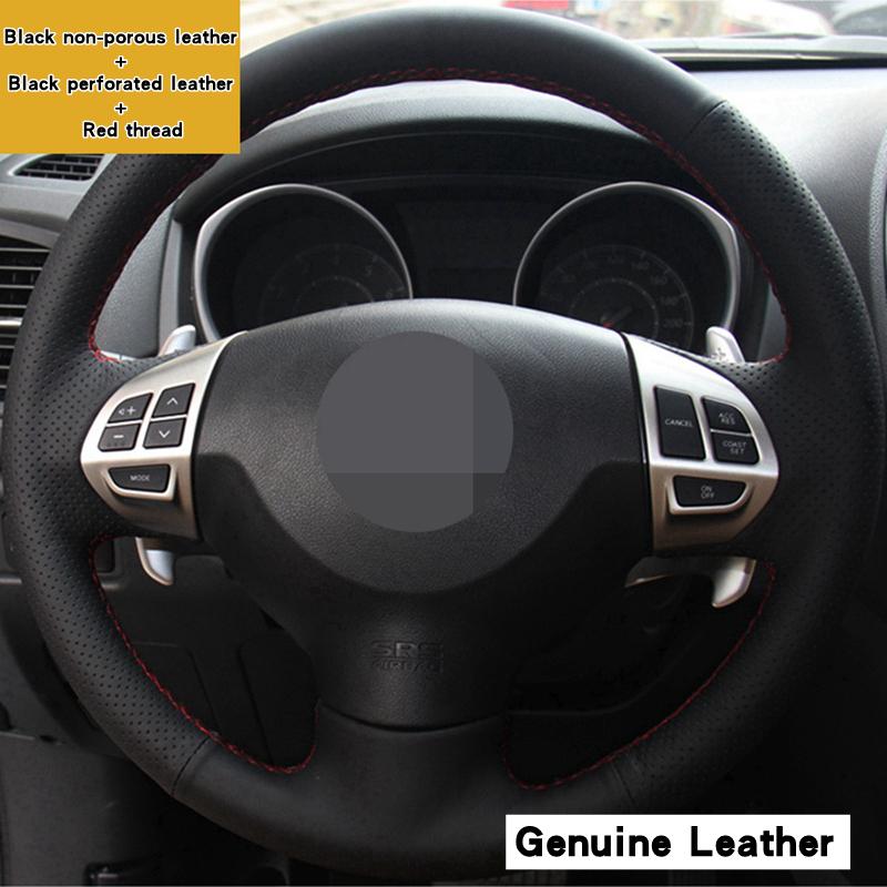 Оплетка на руль автомобиля 100% Подходит для Mitsubishi Lancer EX 10 Lancer X Outlander ASX Colt Pajero Sport Автомобильные товары