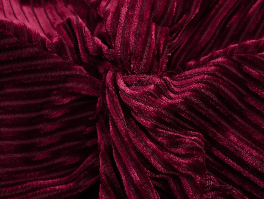 2025 Spring Women's European-American Velvet Knot Dress with Lining