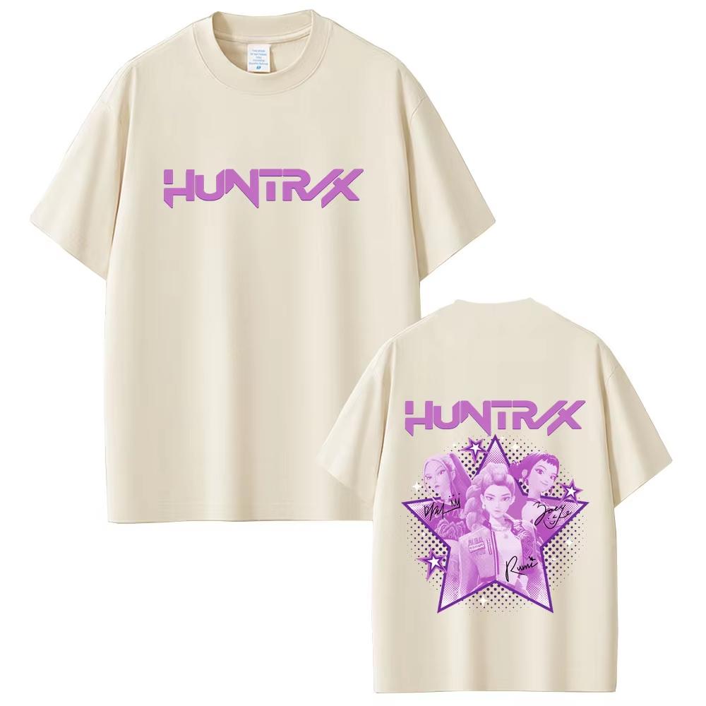 K-pop Охотники на демонов Футболка Руми Мира Зои Графические футболки Мужская Женская Одежда Мягкий Хлопок Повседневные Футболки Оверсайз с Коротким Рукавом