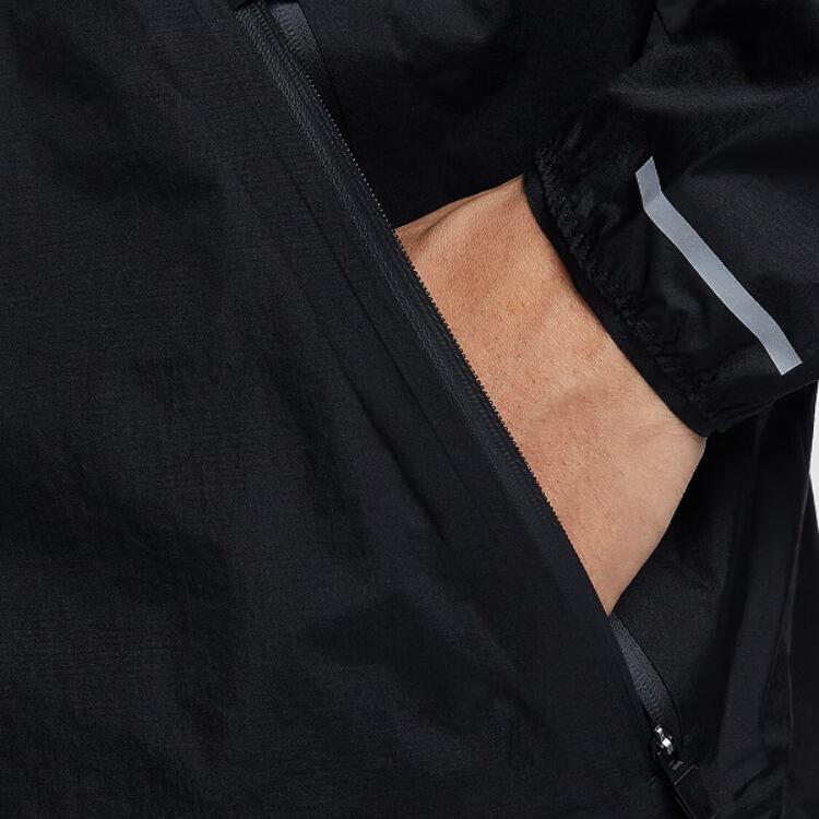 Nike Модная спортивная куртка с капюшоном для бега, мужская куртка, черная FZ0623-010
