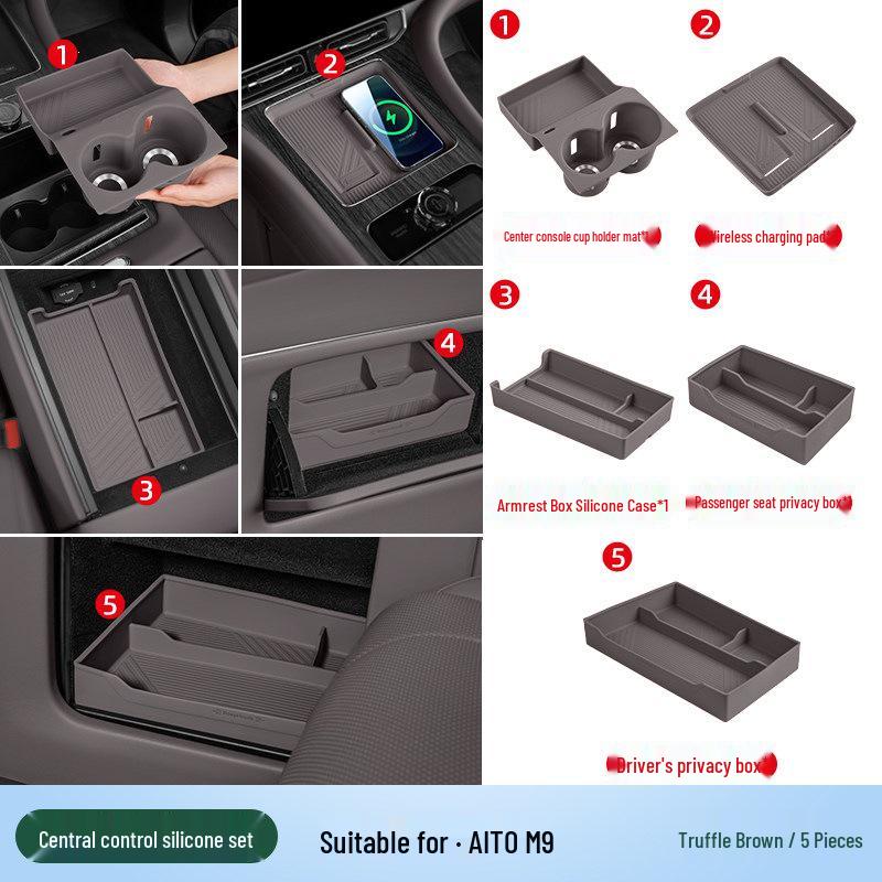 Essential Silicone Mat Set for AITO M7, M8, M9 Interior Decoration - Fits 26 Models