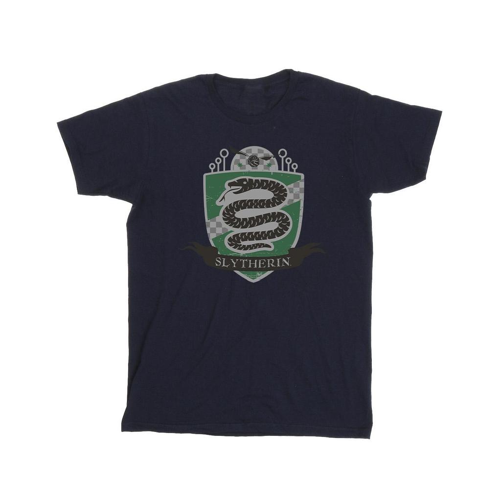 Harry Potter Mens Slytherin Chest Badge T-Shirt