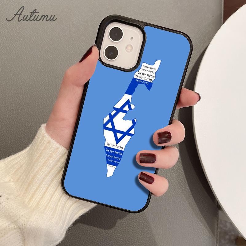Israel Flag In Finger Phone Case for iPhone 11 12 13 14 Pro Max Mini XR XS SE 2020 7 8 Plus Samsung Galaxy S21 S22 Cover Shell