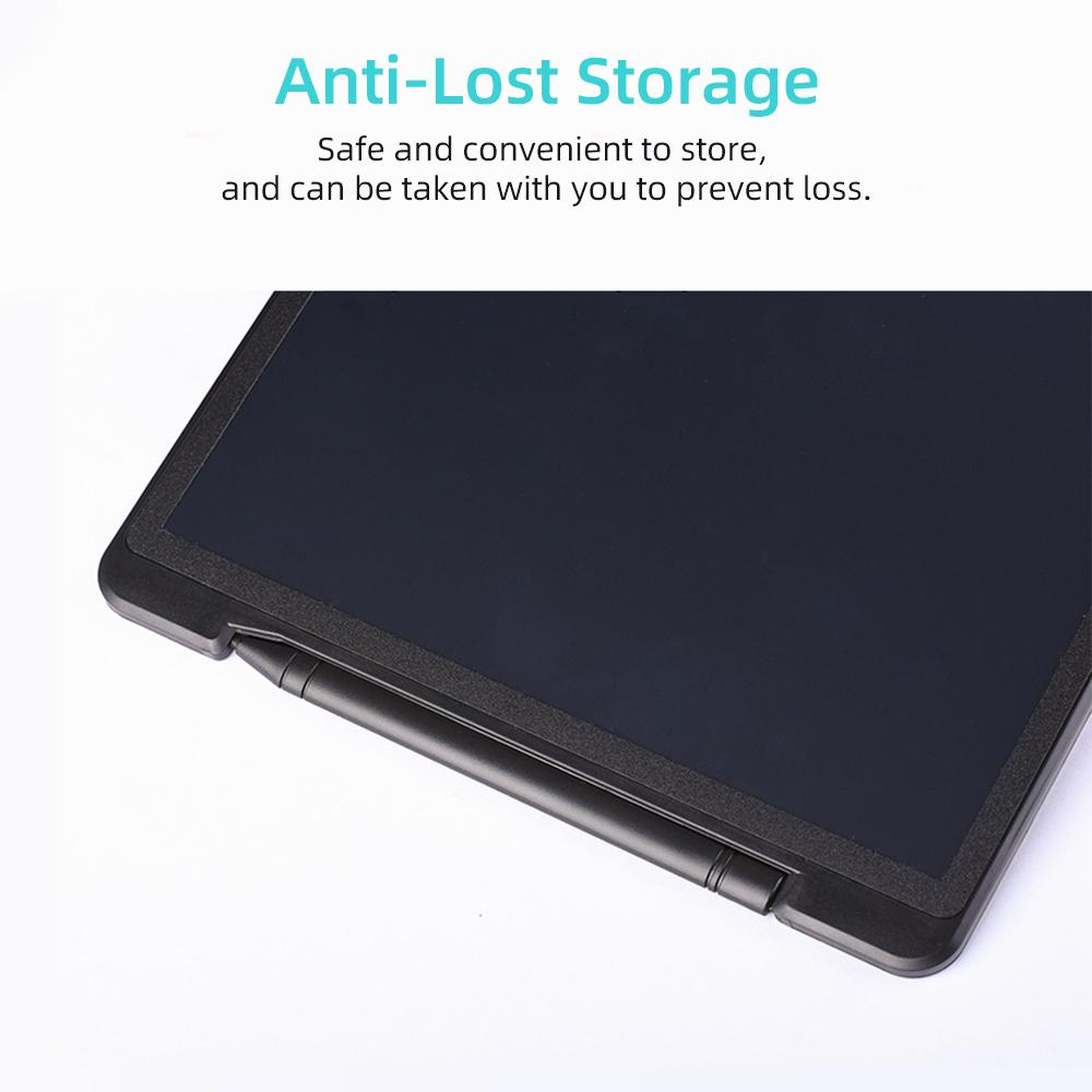 12 Inch LCD Writing Tablet Electronic Digital Drawing Board Erasable Writing Pad Single Color Screen One Click Erase with Lock Button Gift for Childr