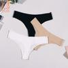 S-XL Ice Silk Panties for Women Low Waist Solid Color Underwear Panties Breathable and Comfortable Cotton Thong