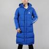 Adidas 3ST Long Parka Windproof and Warm Hooded Down Jacket Men Outerwear Blue EH3992