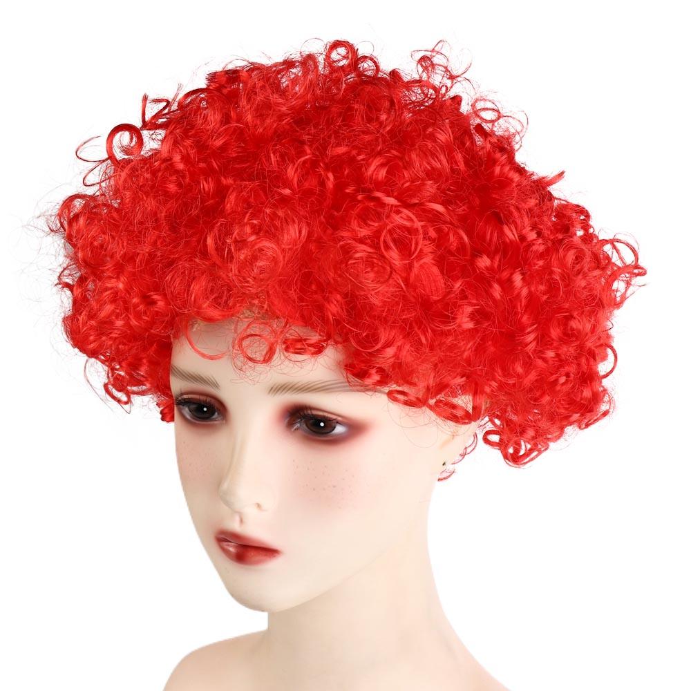 Football Fans Wigs Clown Props Afro Curly Wigs Costume Party Funny Wig Synthetic Wigs Cosplay Hairs