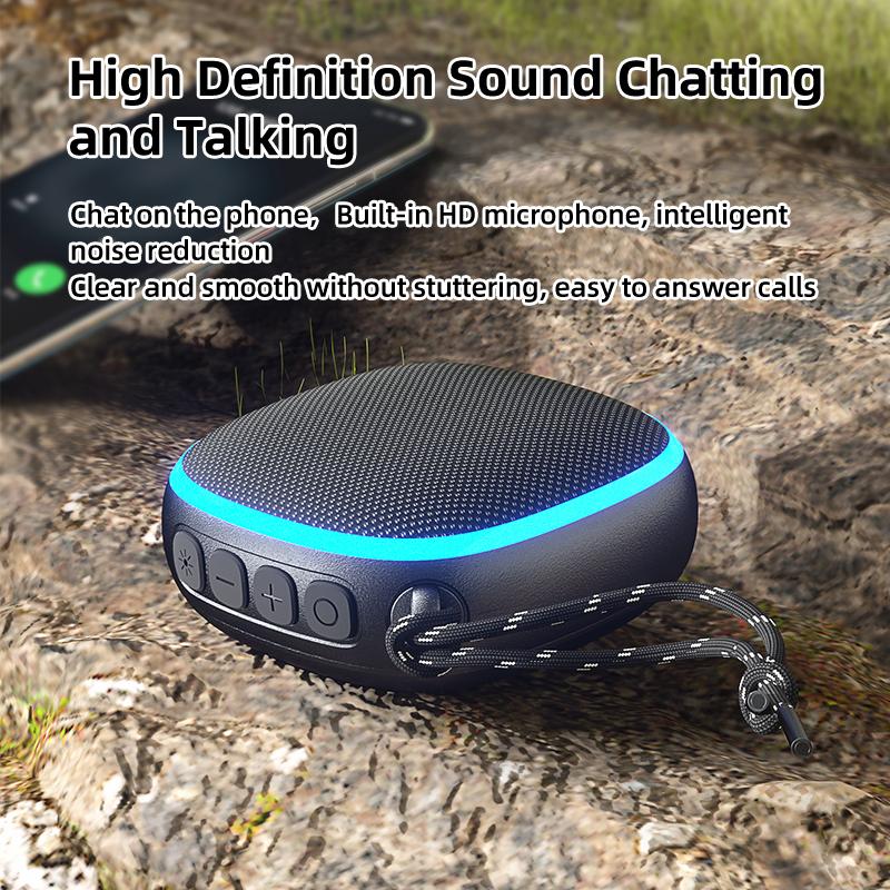 EBS-309 Mini Portable Bluetooth 5.3 Speaker With RGB Light Outdoor Waterproof Music Box Magnetic to Steel