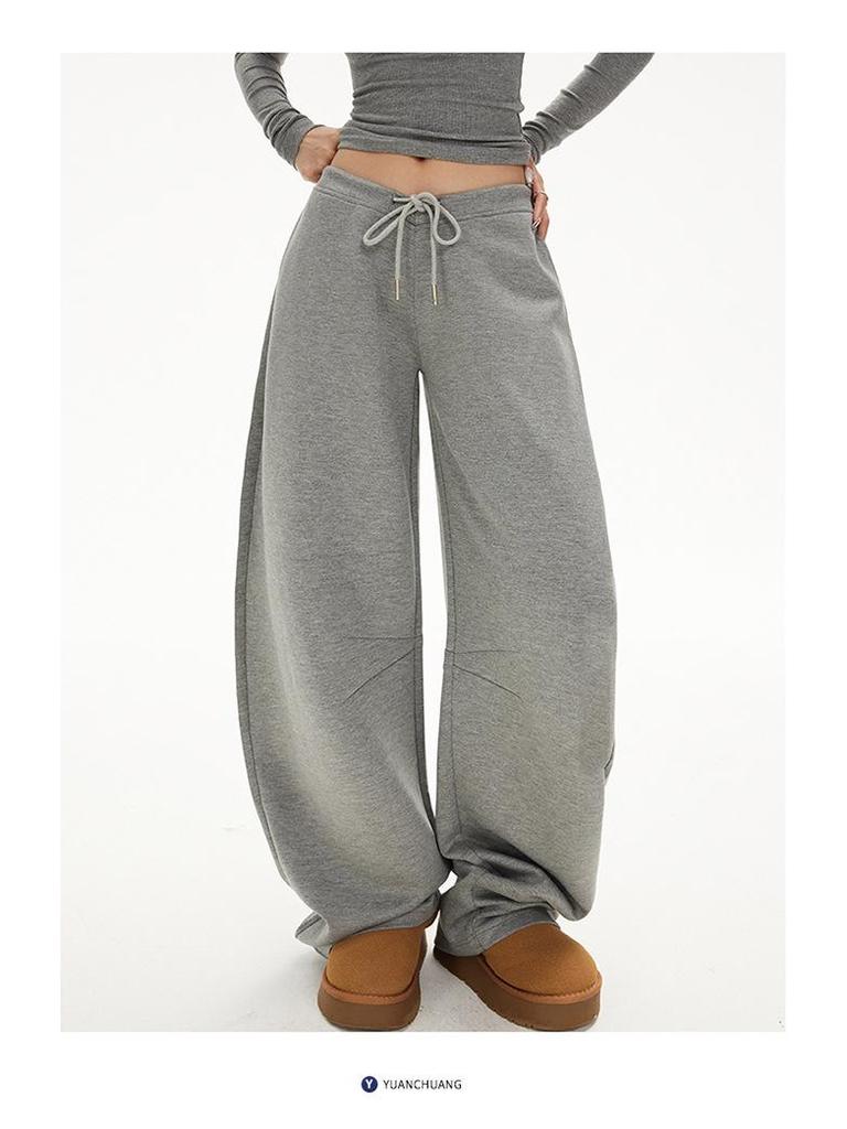 Женские брюки американского ретро-стиля, облегающего кроя, с V-образным поясом и широкими штанинами, коллекция осень/зима 2025