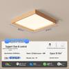 "Walnut Ceiling Lamp - Full Spectrum Eye Protection for Living Rooms & Bedrooms"