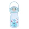 Water bottle new 1011 cartoon children's plastic cup high value double drinking straw water cup portable cute student cup