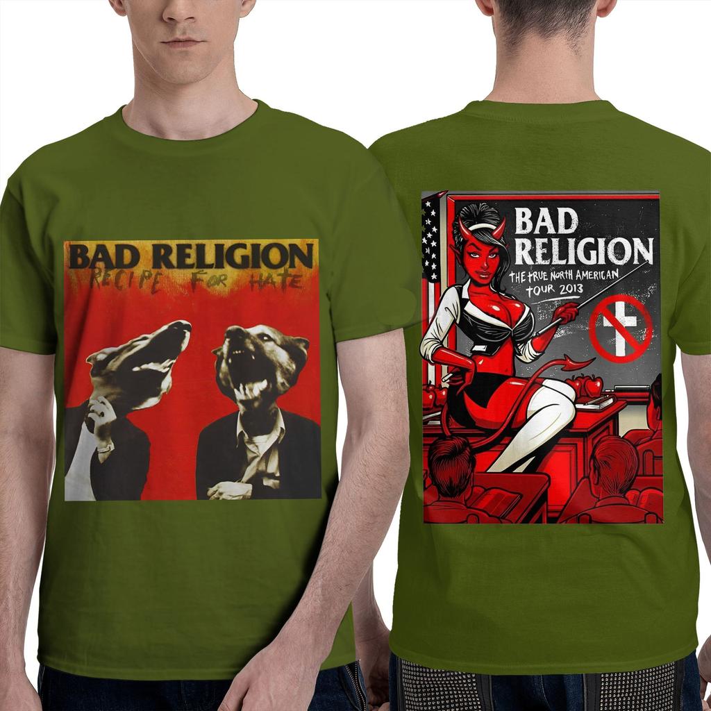 Bad Religion Футболка Лето Y2K Повседневные Футболки Хлопок Хип-хоп Футболка Для Пары Короткий Рукав Повседневный Топ Футболки