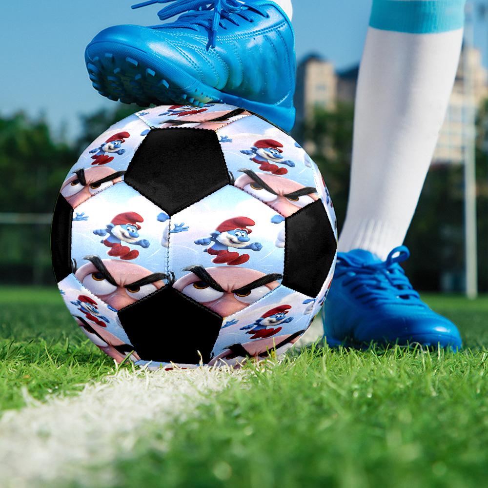 The Smurfs Theme Size 5 Soccer Ball, Suitable for Both Indoor and Outdoor Matches, a Gift Suitable for Everyone.