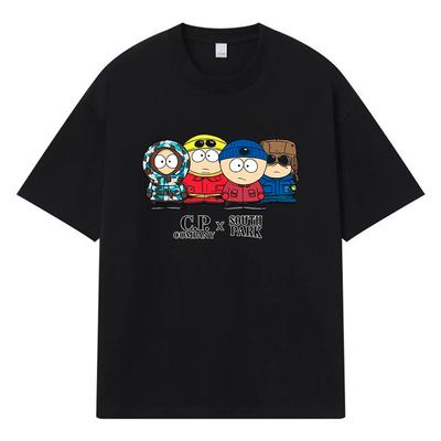 2026 South Park Печатный Графический Уличная одежда Y2k Харадзюку Мужская Женская Одежда 100% Хлопок Короткий Рукав Повседневная Оверсайз Круглый Вырез Летняя Футболка