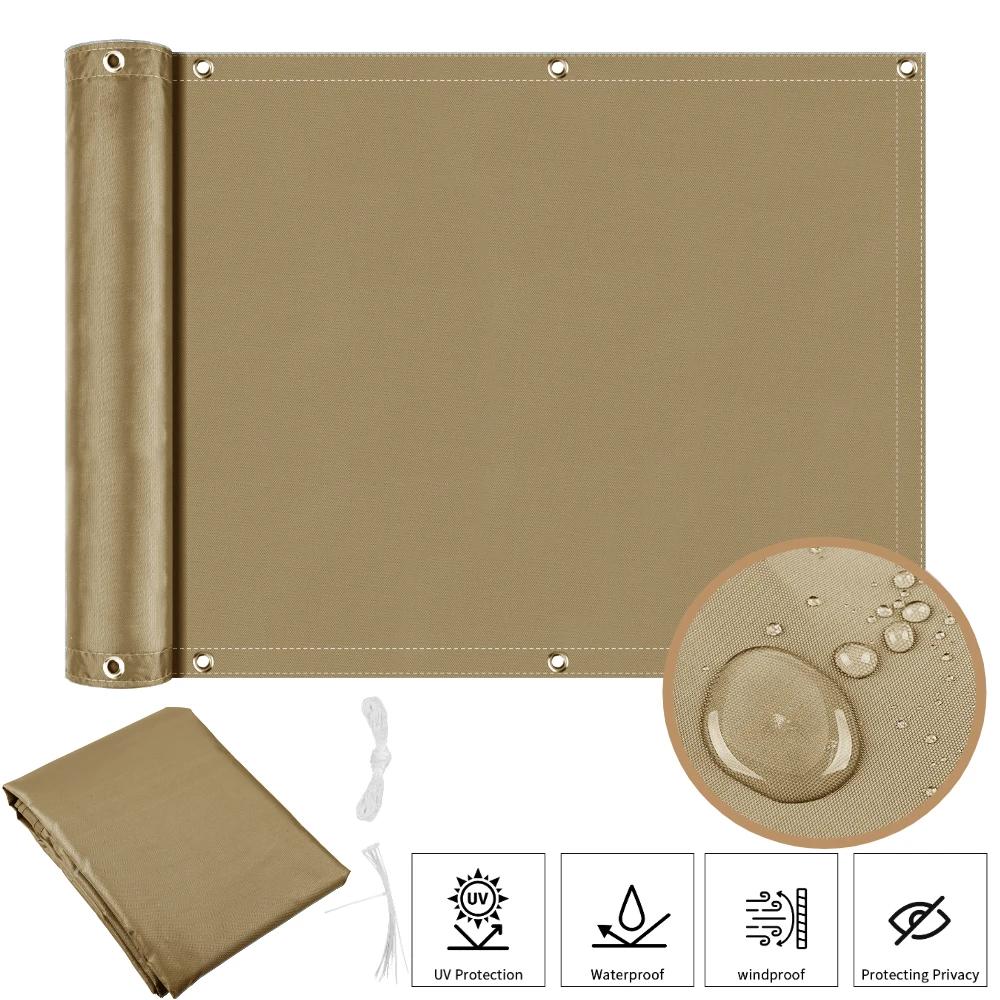 Балконный экран для уединения, ограждение, патио, водонепроницаемая ткань для защиты от ультрафиолета 95%, щит, тент для палубы, парус, сад, крыльцо, бассейн, декор