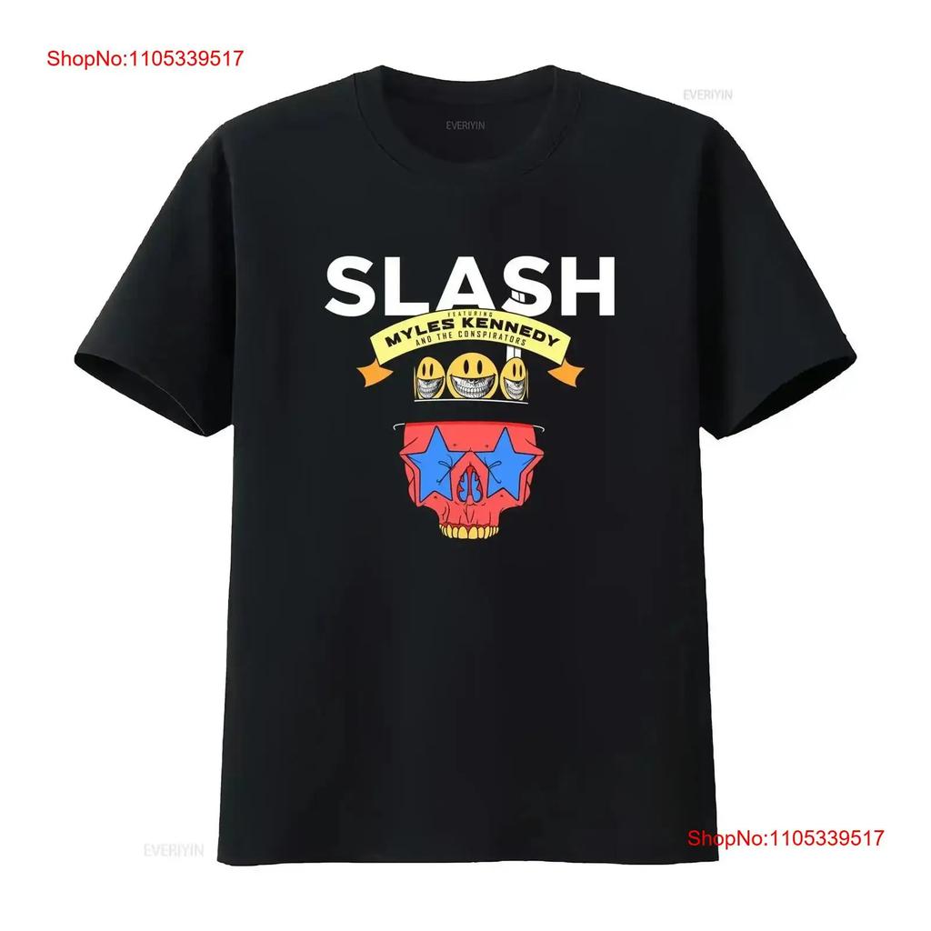 Slash Featuring Myles Kennedy And The Conspirators Tour T Shirt CB434 long sleeves vintage Wash