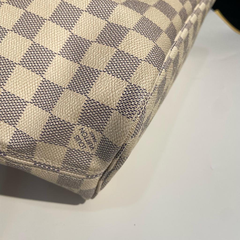 [Pre-Owned] Neverfull PM Checkerboard Coated Canvas Leather Tote Bag - Very Good #1P64B72
