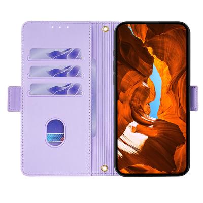 Кожаный чехол-кошелек для Xiaomi Redmi Note 14 Pro 5G/Poco X7 5G с защитой от RFID, подставкой и ремешком на руку