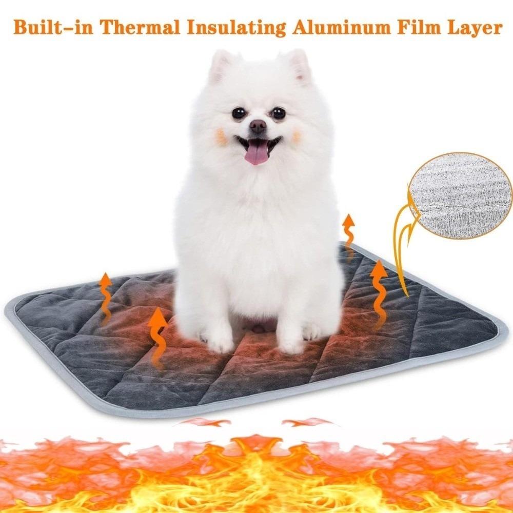 Grey Thermal Pet Mat Anti-Slip Dog Bed Pad Easy To Carry Self-Warming Cat Bed for Small Medium Pet