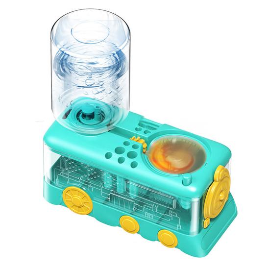 Очиститель кистей с поддоном для краски, циркуляцией воды, ополаскиватель для кистей с держателем для кистей, бутылка для воды 400 мл, дизайн поезда, инструмент для чистки кистей для рисования, подарок