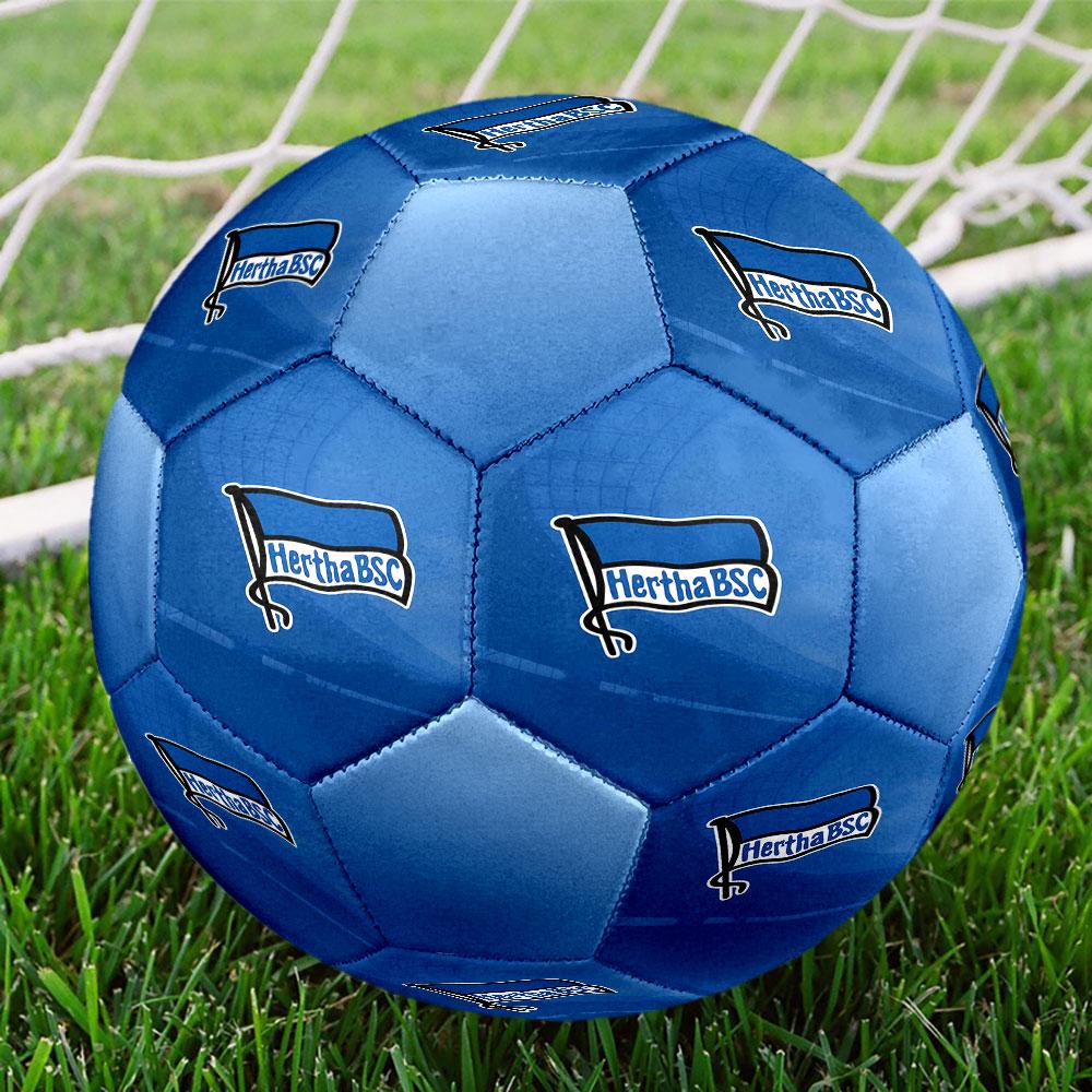 Футбольный клуб Hertha BSCМяч для футбола, размер 5, для зала, разноцветный, с машинной строчкой, ПВХ, готов к соревнованиям, прочный, с высоким отскоком