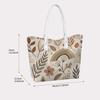 Boho Floral Printed Tote Bag for Women Casual Outdoor Shopping Daily Use Fashion Portable Handbag