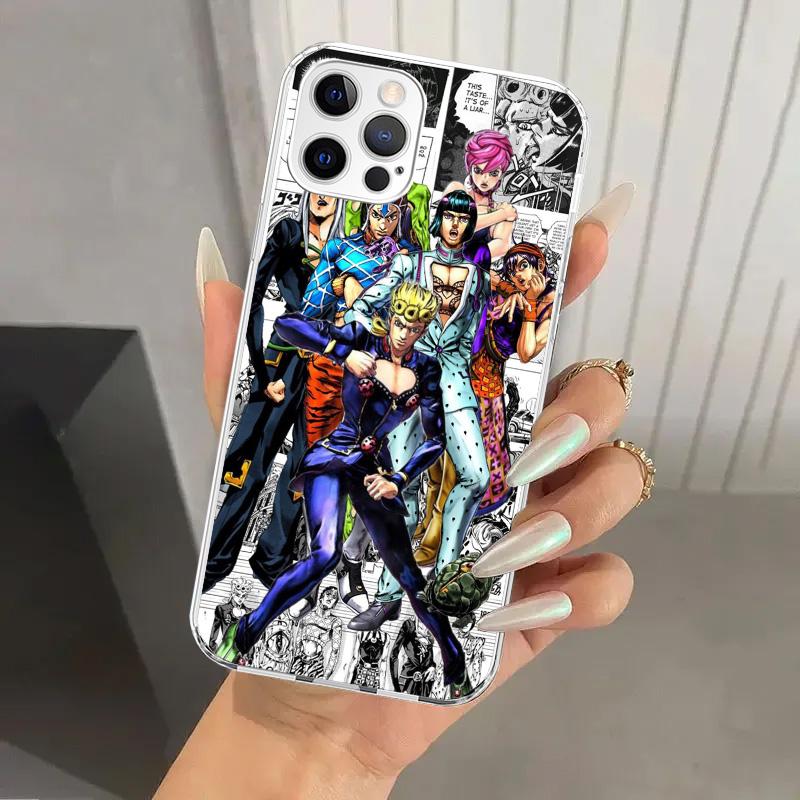 Чехол для телефона JoJo's Bizarre Adventure Golden Wind для iPhone 17 Air 16 15 Plus 14 13 Mini 12 11 Pro Max 16E 7 8 SE 2020 Мягкий Funda P