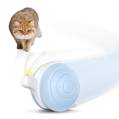 Игрушка для кошек Cheerble Автоматическая Ускоряющаяся Улитка, Автоматическое Скольжение, Всенаправленное Качение, 2 Режима, Быстрая Перезарядка, со Светодиодными Усиками, Идеально для