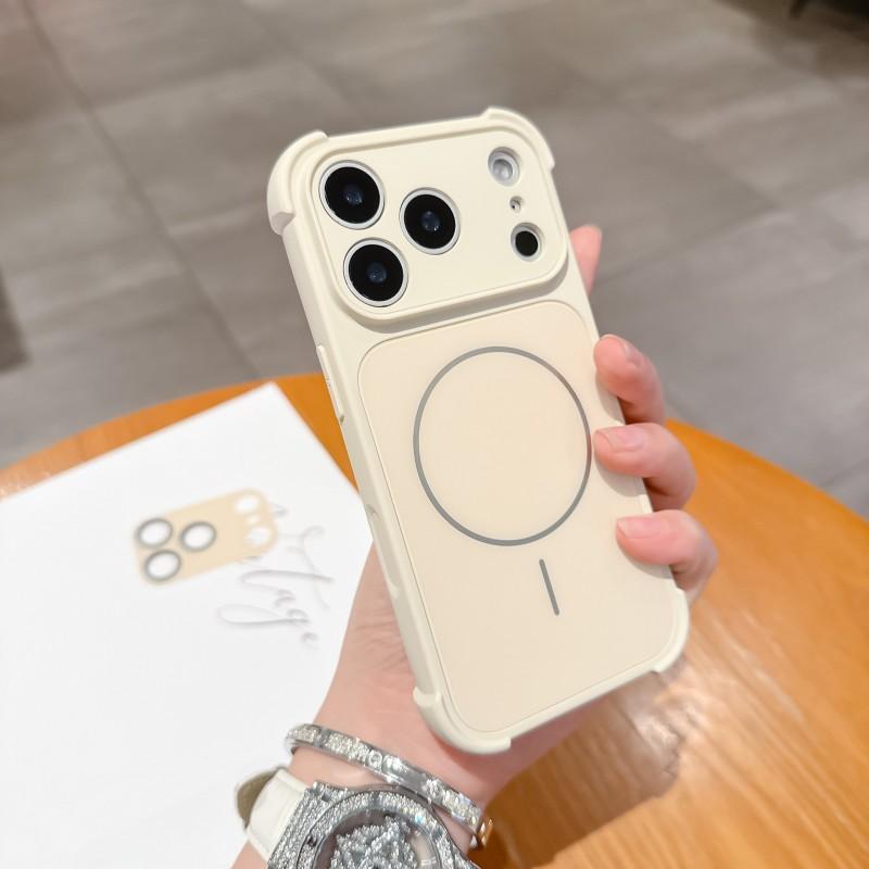 Магнитный чехол для телефона IPhone 17 Pro Max с большим окном, защитой объектива, противоударными углами, акриловая крышка