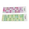 2pcs Keyboard Stickers Colorful English Language Dustproof Waterproof Coating PVC Material Computer Keycaps Stickers