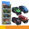 1/50 литые под давлением игрушечные грузовики 6X6, 4 шт., игрушечные машинки с откатным механизмом, открывающиеся двери, внедорожные автомобили, игрушки, подарок на день рождения для мальчиков и малышей