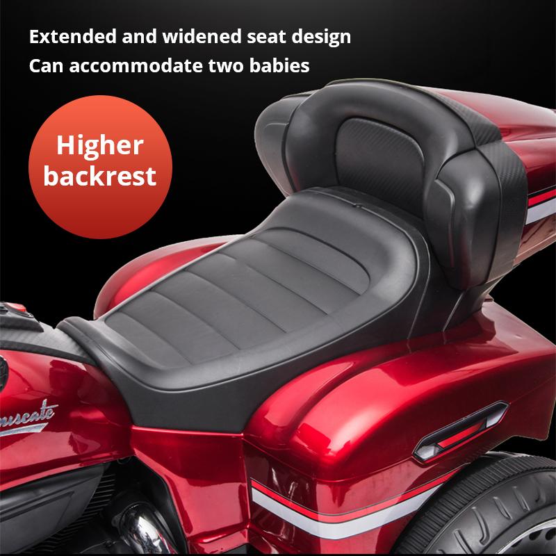 Детский электрический мотоцикл с двойным приводом, трехколесный велосипед, большой игрушечный автомобиль, который может сидеть на детском аккумуляторном мотоцикле