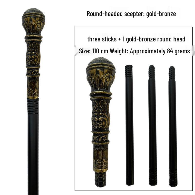 Snake Head Halloween Scepter: Adult & Kids Cosplay Magician Witch Pharaoh Wand