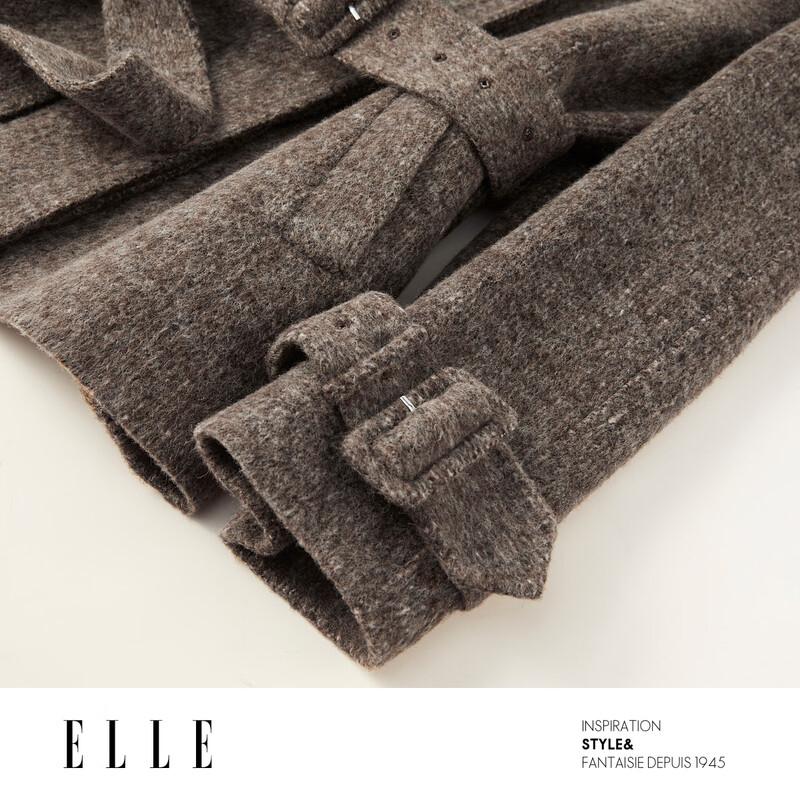 ELLE Женское двустороннее пальто из смеси альпаки