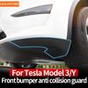 Передний бампер автомобиля, накладка для предотвращения столкновений, передняя панель, защитная панель, декоративные аксессуары для Tesla-2022, модель 3, модель