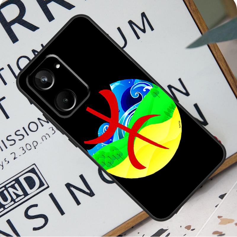 Флаг амазигов берберов для Realme 12 Pro Plus 9 10 11 GT5 C51 C31 C67 C55 C53 C35 C33 C30 C21Y C25s GT Neo 6 чехол